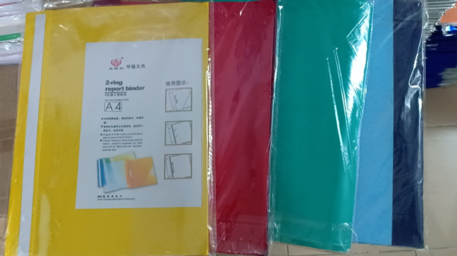 vpp- Bìa acco nhựa xanh dương - Plastic flat file