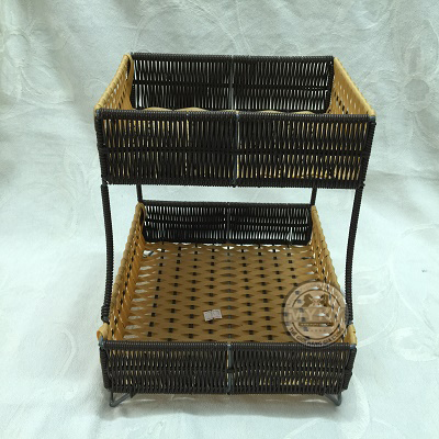 Kệ rổ mây 2 tầng 15 x 17 x 17  cm