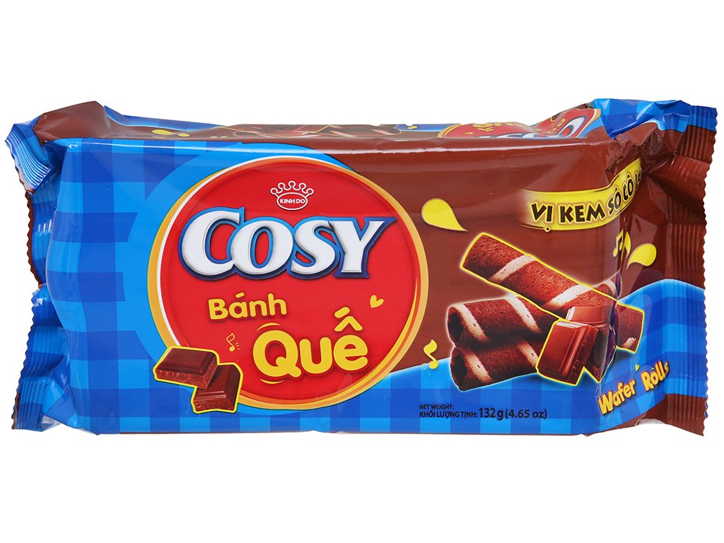 Bánh quế vị kem sô cô la Cosy gói 132g