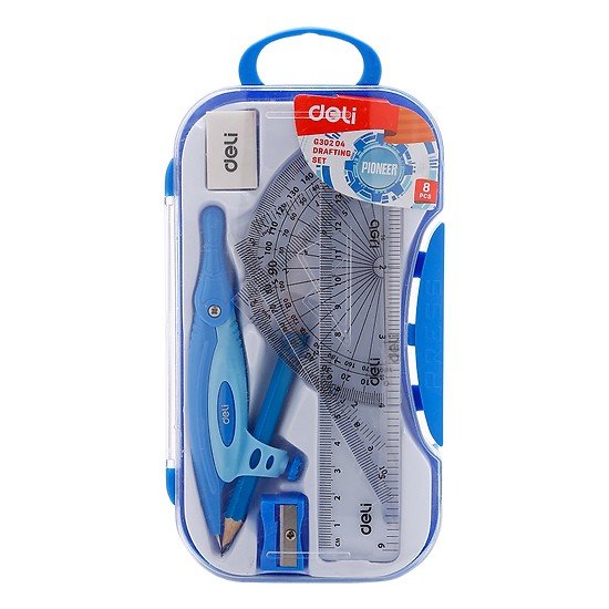 Bộ Dụng Cụ Học Tập Deli G30204 (8 món)