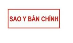 Con dấu SAO Y BẢN CHÍNH