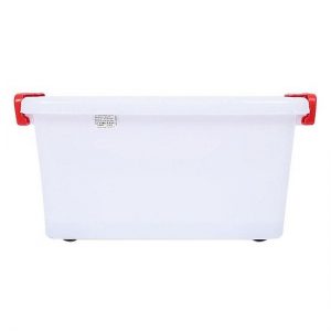Thùng nhựa có nắp và bánh xe - 710 x 498 x H 412