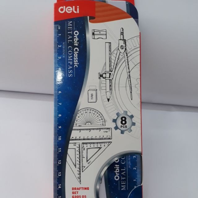 Bộ dụng cụ thước kẻ compas G30505