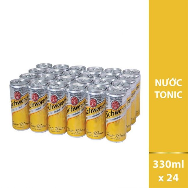 Nước ngọt có ga Schweppes Tonic thùng 24 lon 330ml