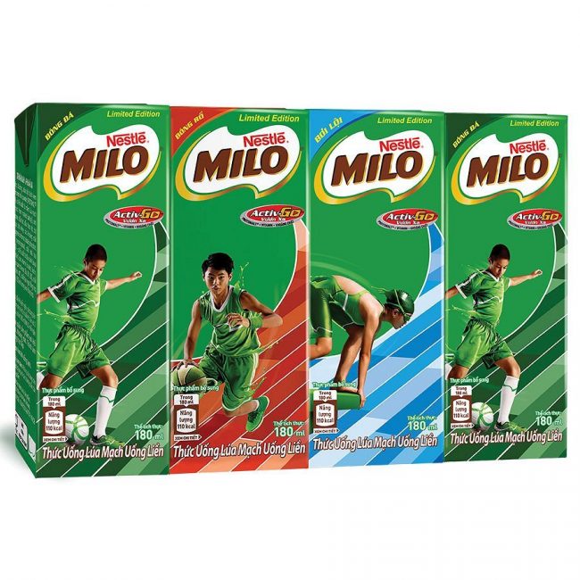 Sữa Nestle MILO Nước (4 Hộp x180ml)