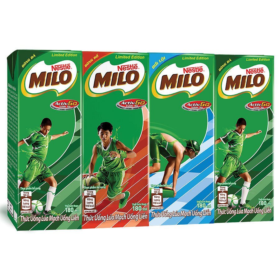 Sữa Nestle MILO Nước (4 Hộp x180ml)