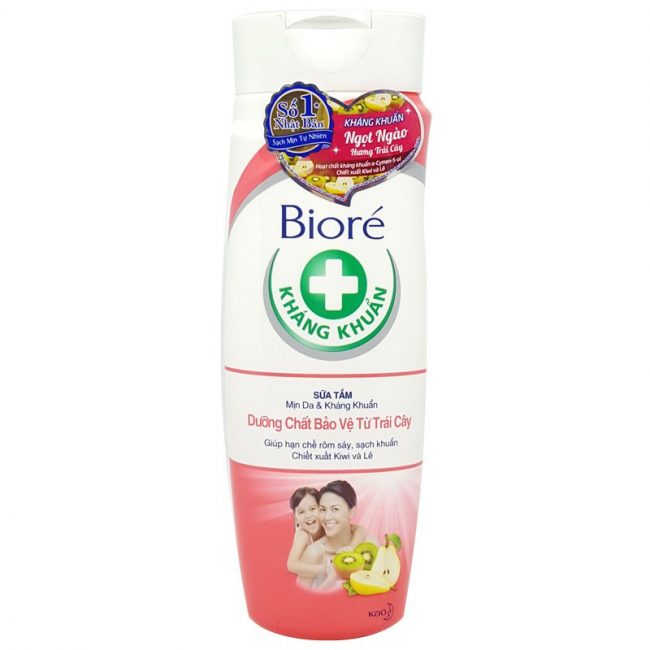 Sữa tắm Biore mịn da & kháng khuẩn chai 220g
