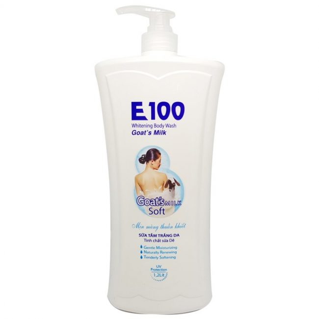 Sữa tắm E100 Tinh chất sữa dê 1.2 lít