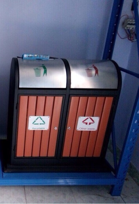 Thùng rác đôi ngoài trời  M2 (phân loại rác)