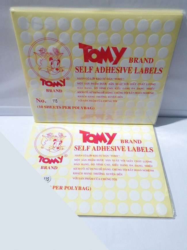 Decal Tomy A5 No. 115 – Đường kính 14mm, 120 miếng tròn nhỏ